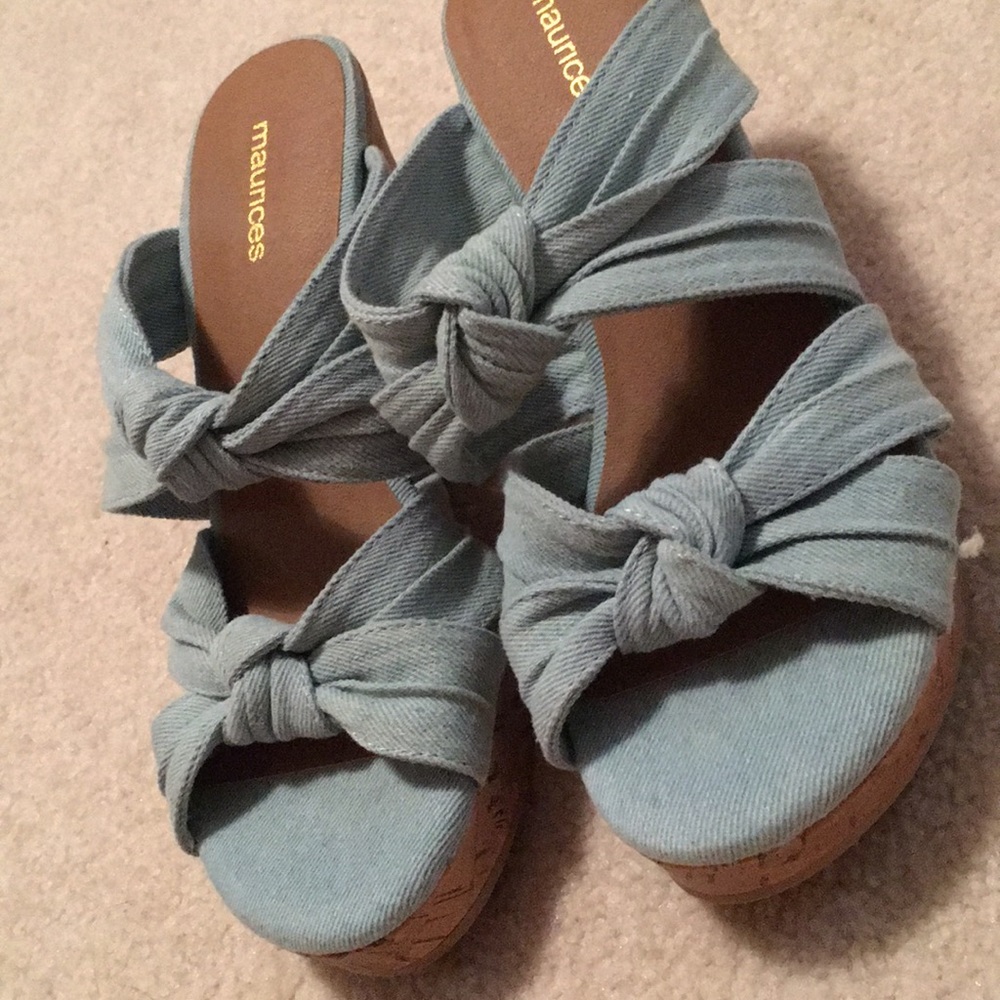 light blue high heel sandals
